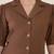 brown puff sleeve blazer co-ord set with wide pants
