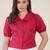 Women’s pink solid top with ruffle peter pan collar & puff sleeves | stylish casual & party wear blouse