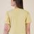 Women’s yellow solid top with ruffle peter pan collar & puff sleeves | stylish casual & party wear blouse