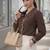 brown crepe shirt with lace detail & embroidered cuffs