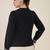 black crepe shirt with lace detail & embroidered cuffs