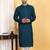 Elegant teal green kurta set with sequins detailing
