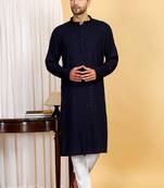 Elegant black kurta set with sequins detailing