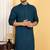 Elegant teal green kurta set with sequins detailing