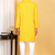 Yellow embroidered kurta set with sequins highlights