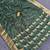 Green silk blend zari banarasi weaving saree with blouse