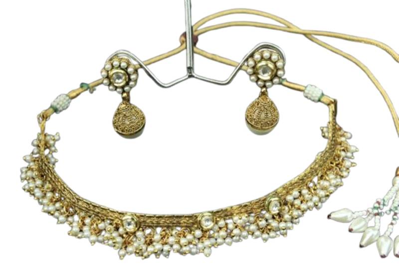 Designer Pearl & Kundan Necklace set