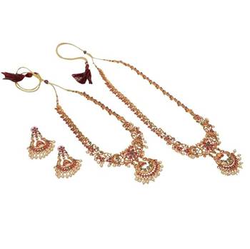 Bridal south Indian double necklace set 2