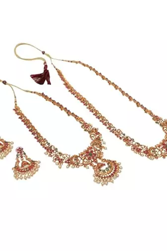 Bridal south Indian double necklace set