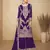 purple embroidered chinon palazzo salwar suit