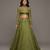 olive green embroidered lehenga set