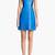 Genuine lambskin leather dress sleeveless blue-black color block party wear