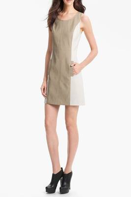 women's lambskin mini leather dress sleeveless cut premium 1