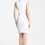 Women’s genuine lambskin white leather dress sleeveless casual mini dress