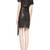genuine lambskin women's leather dress black leather wrap mini dress