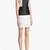 Genuine lambskin women's white- black leather dress bodycon cocktail sleeveless formal dress