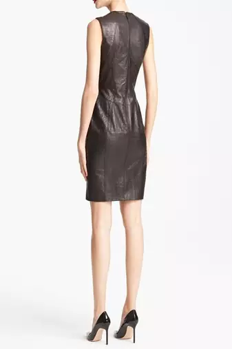 women's lambskin leather dress sleeveless fit premium
