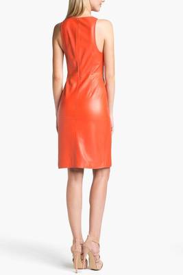 women's lambskin leather dress sleeveless cut premium 2