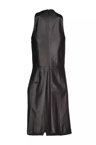 women's black lambskin leather dress classic zip up style exclusive