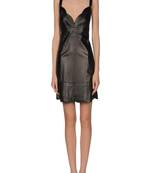 women's black lambskin leather dress sleeveless fit authentic