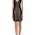 Genuine lambskin women's black leather dress sleeveless sweetheart neck dress