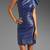 Genuine lambskin women's leather dress one shoulder mini dress