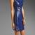 Genuine lambskin women's leather dress one shoulder mini dress