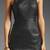 Genuine lambskin women's leather dress women sleevless sexy  dress