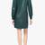 Genuine lambskin women's leather dress long sleeve snap button dress dress