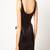 Genuine lambskin women's leather dress sleeveless dress
