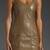 Genuine lambskin women's leather dress sleeveless mini pockets dress