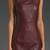 Genuine lambskin women's leather dress cap sleeve bodycon dress
