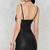 Genuine lambskin women's leather dress leather strappy zip front bodycon dress