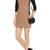 Genuine women's brown suede sleeveless mini dress with lace-up