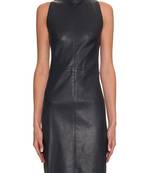 women's genuine lambskin leather dress form fitting bodycon style stylish