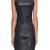 Genuine lambskin women's leather dress bodycon cocktail party high-neck dress