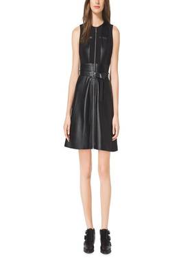 women's black lambskin leather dress sleeveless fit superior 1