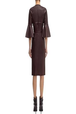 women's genuine lambskin mini leather dress form fitting bodycon style premium 3