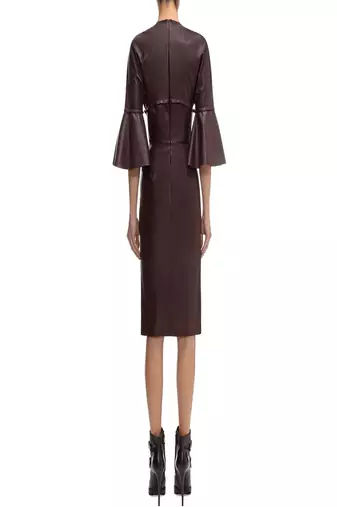 women's genuine lambskin mini leather dress form fitting bodycon style premium