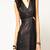 Genuine lambskin women's leather dress sleeveless black leather party dress