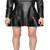 Genuine lambskin women's  soft leather dress bodycon cocktail long sleeve