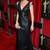 Genuine lambskin women's leather dress v-neck evening gown with cap sleeves