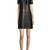 Women's partywear casual stylish black lambskin leather ladies dress