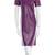Women's casual stylish lambskin purple leather half-sleeve leather dress