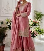 Pink sharara set