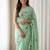 LIght Sea Green Color Handwork Khatali Butta With Cutdana Sequence And Cutdana Arco Border Silk Saree