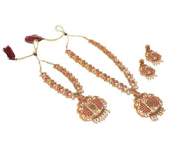 Bridal south Indian double necklace set 2