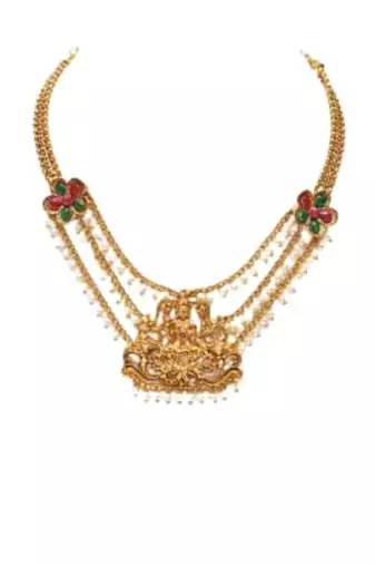 South Indian temple jewellery short necklace set