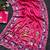 Pink color  aaari mirror foil work silk saree