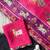 Pink color  aaari mirror foil work silk saree
